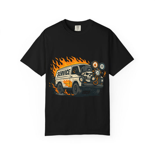 HVAC MAN IN VAN T-SHIRT