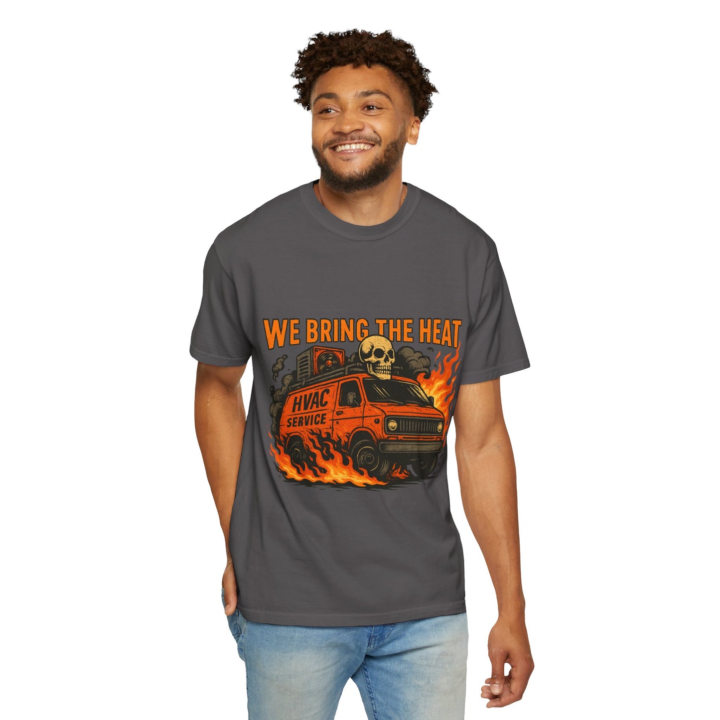 HVAC MAN IN VAN T-SHIRT