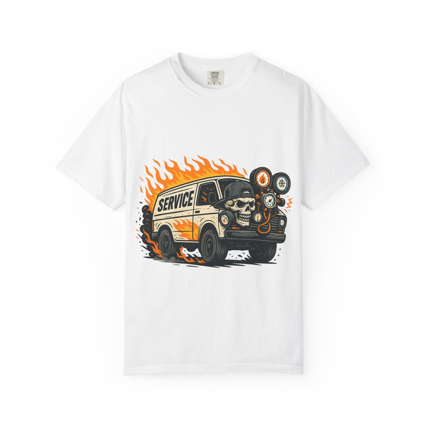 HVAC MAN IN VAN T-SHIRT