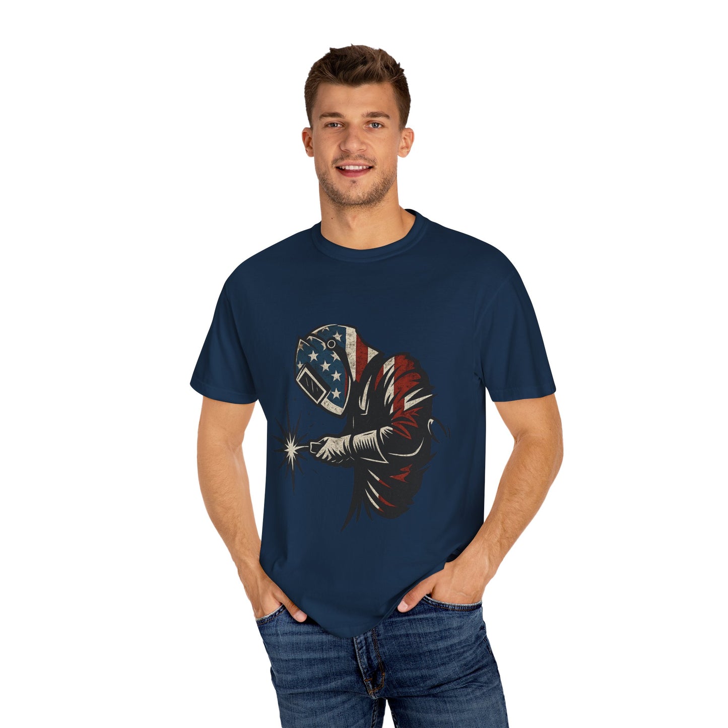 Welder T-shirt USA Flag Colors