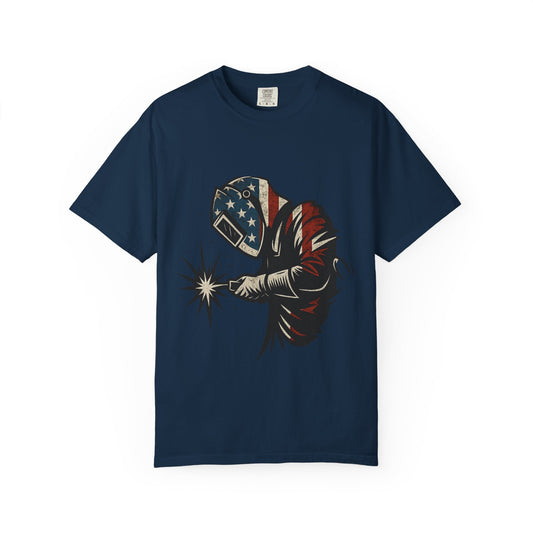 Welder T-shirt USA Flag Colors