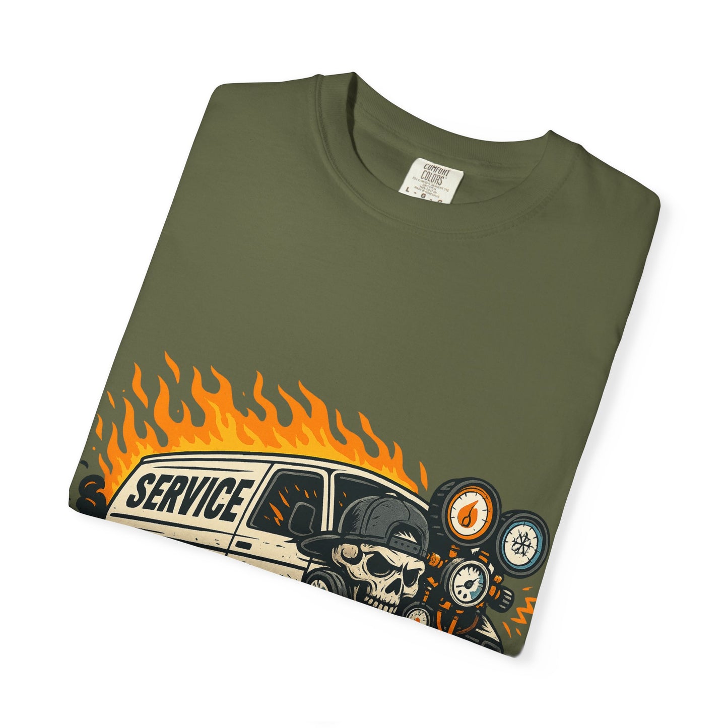 HVAC MAN IN VAN T-SHIRT