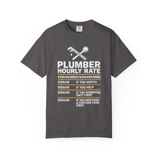 Plumber Hourly Rate Funny T-shirt