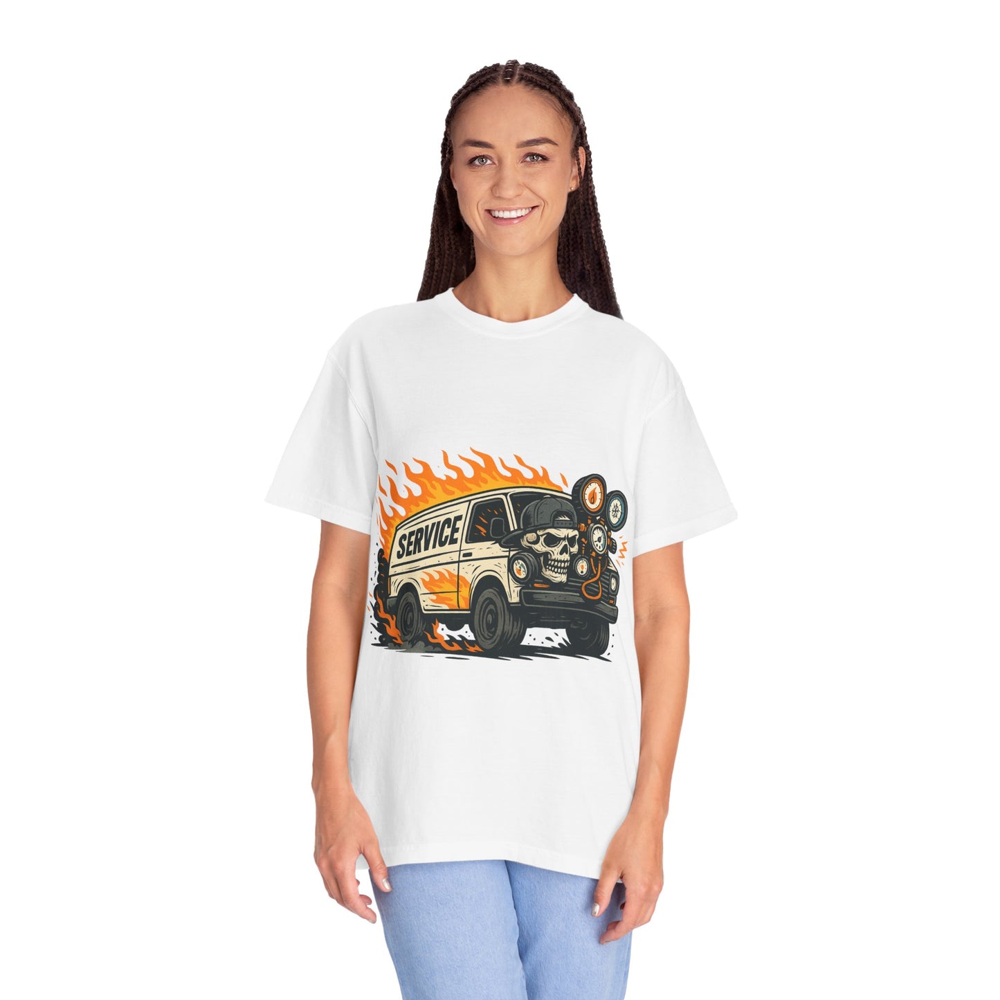 HVAC MAN IN VAN T-SHIRT