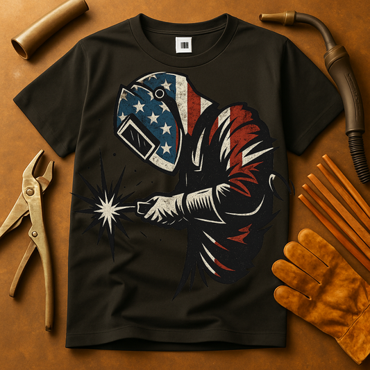 Welder T-shirt USA Flag Colors