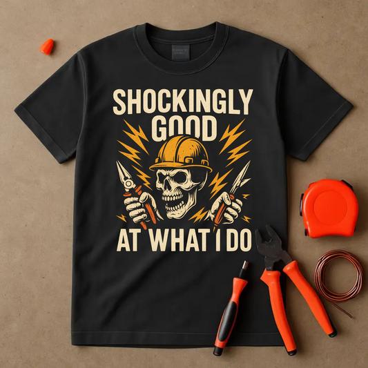 ELECTRICIAN SHOCKINGLY GOOD T-SHIRT