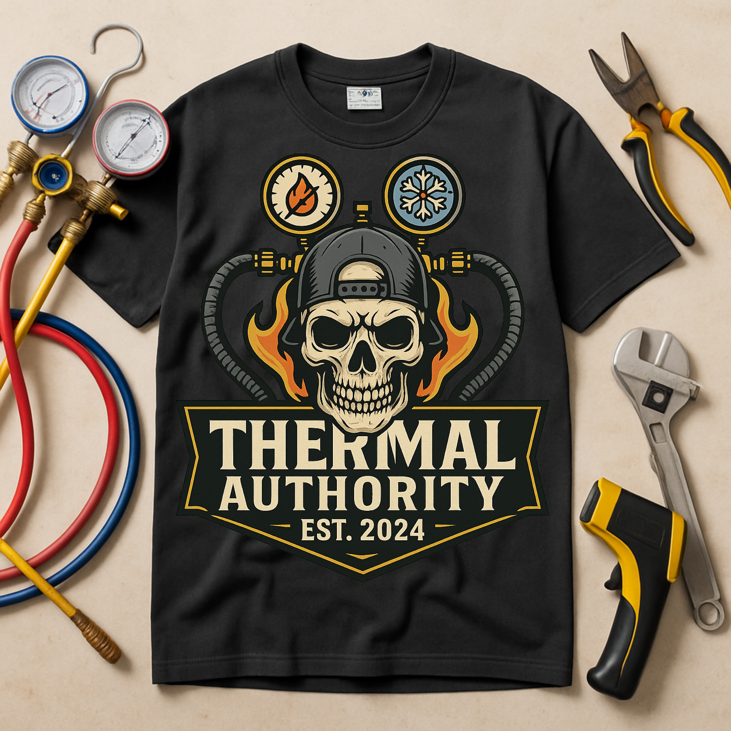 HVAC MAN EST 2024 T-SHIRT