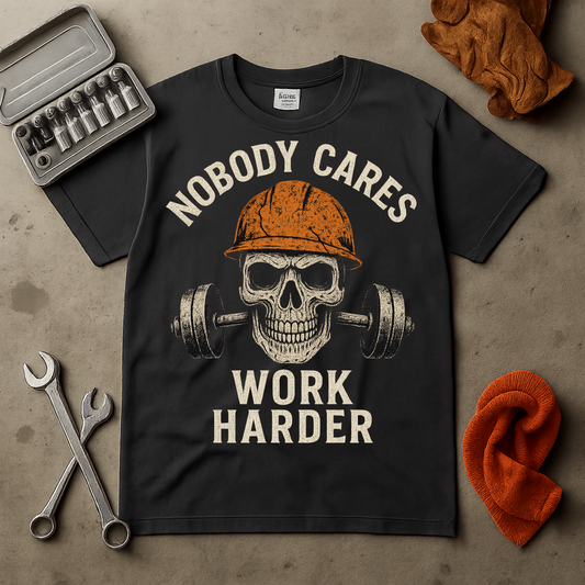 Motivational T-Shirt - nobody cares work harder