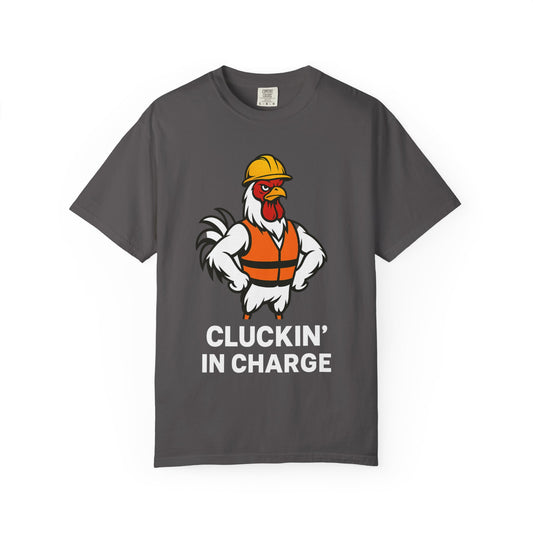 Funny Chicken T-shirt - Cluckin' in Charge Design