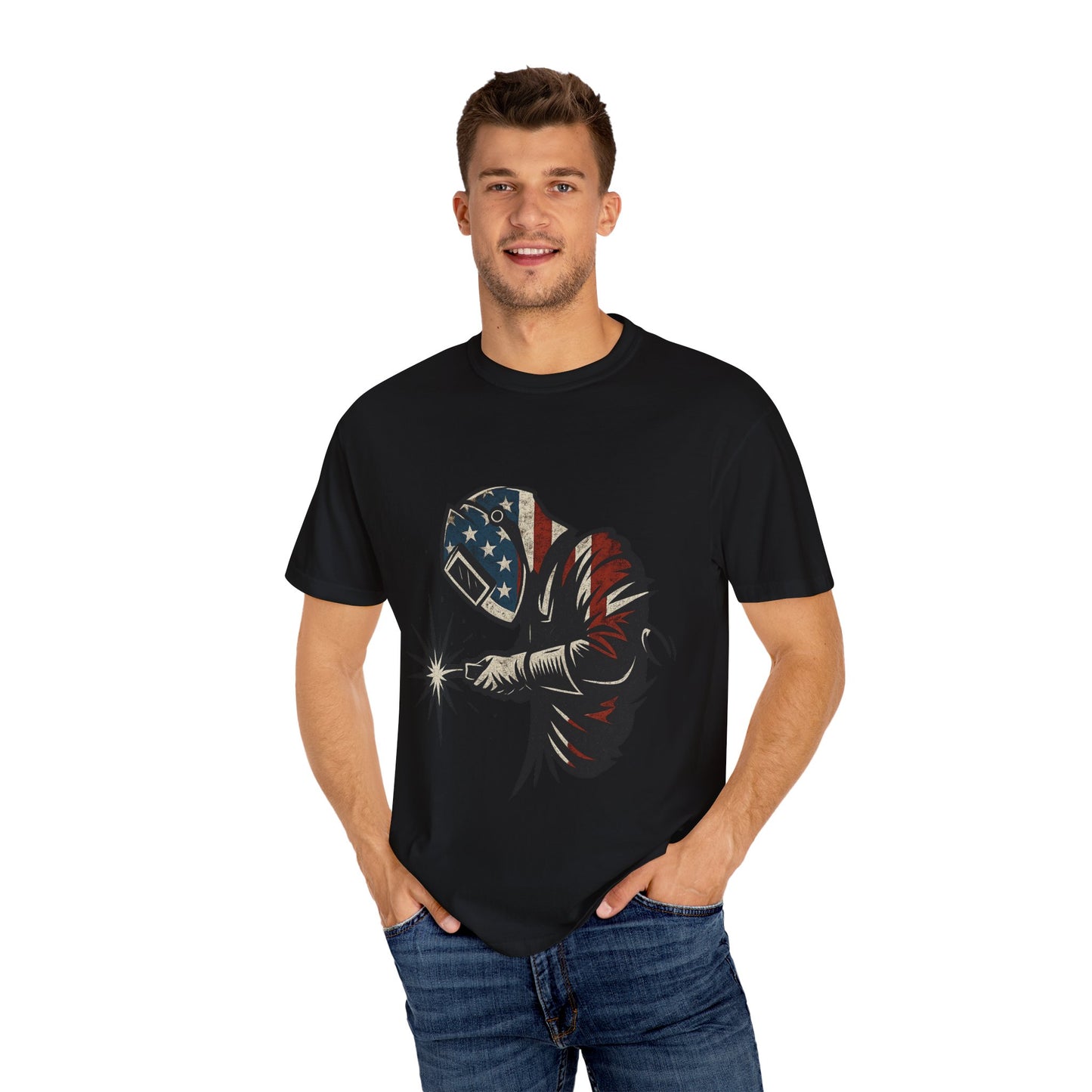 Welder T-shirt USA Flag Colors