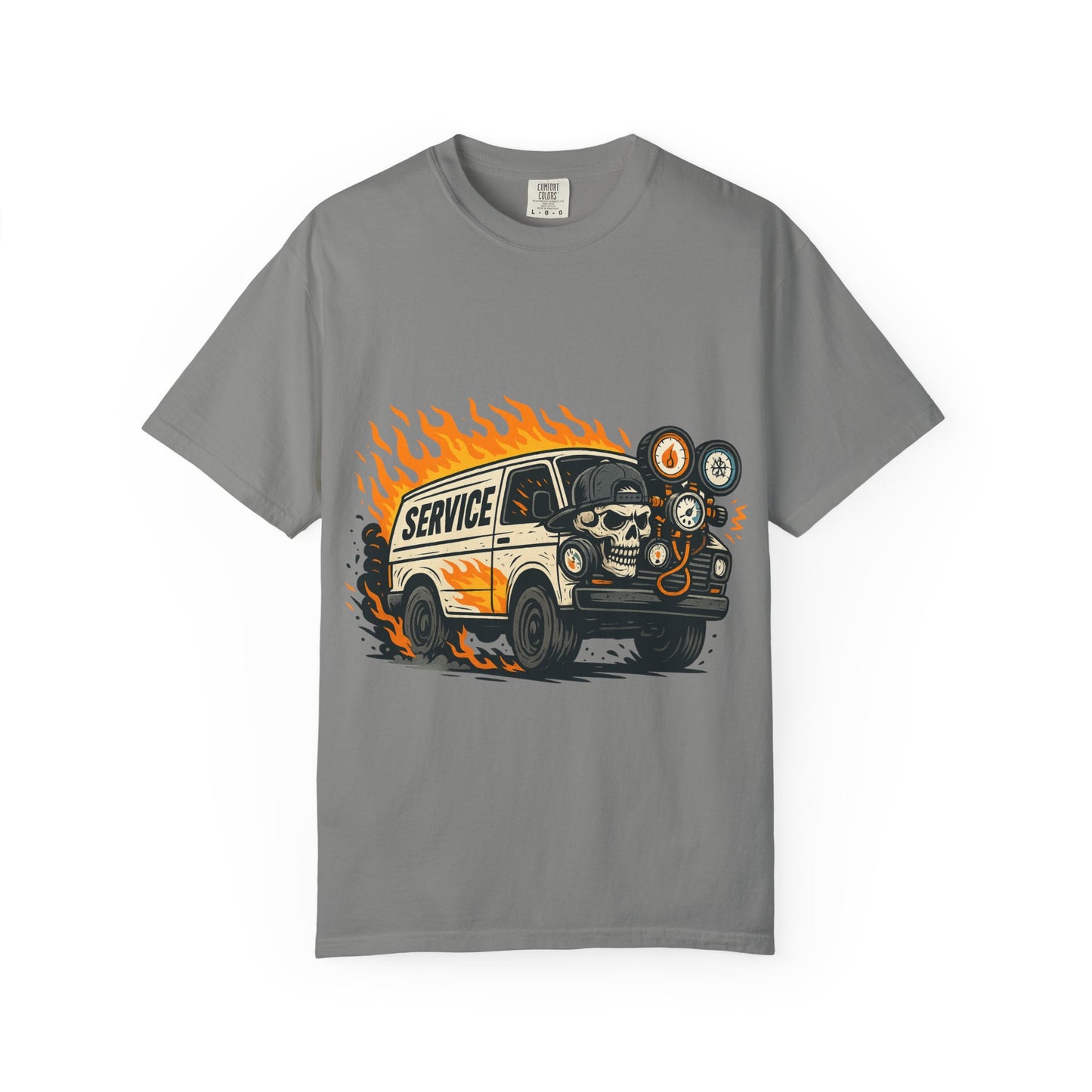 HVAC MAN IN VAN T-SHIRT