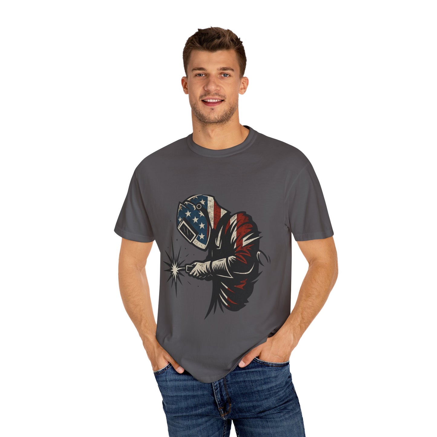 Welder T-shirt USA Flag Colors