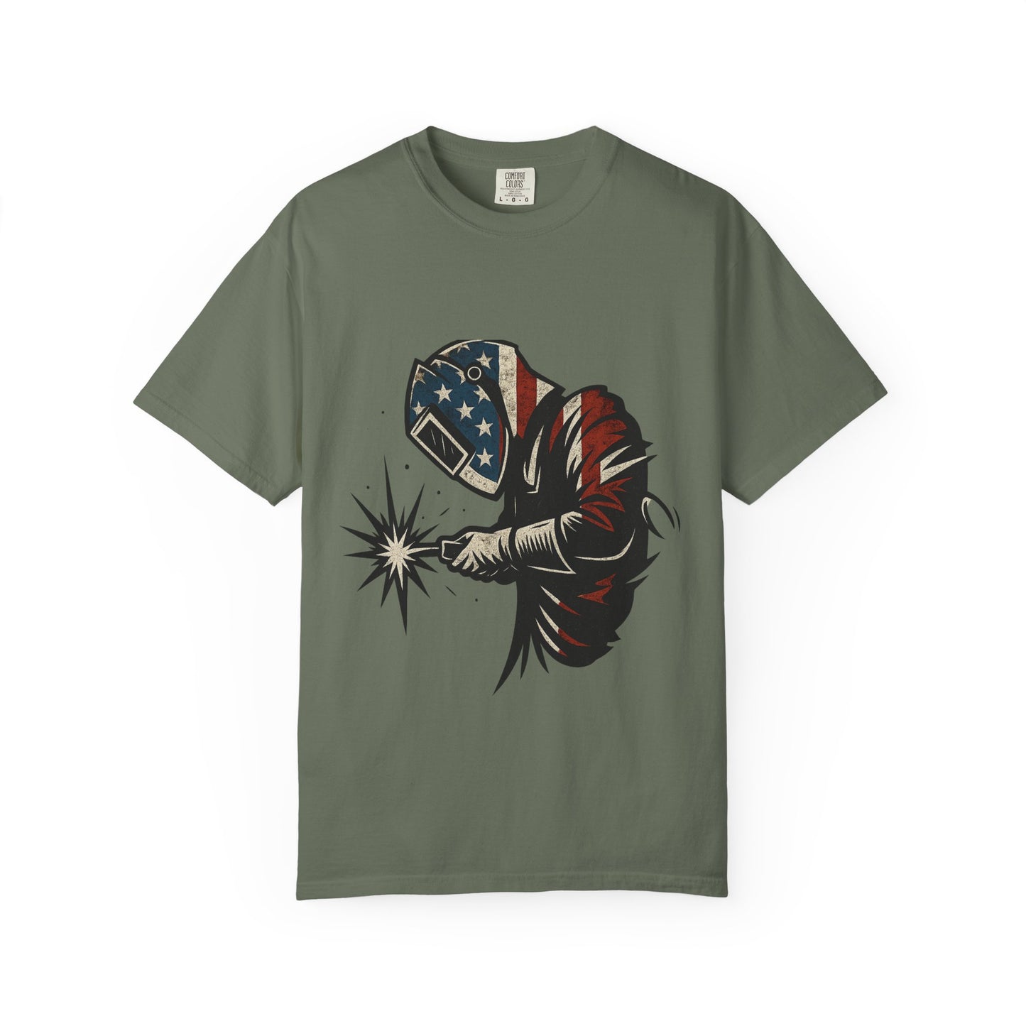 Welder T-shirt USA Flag Colors