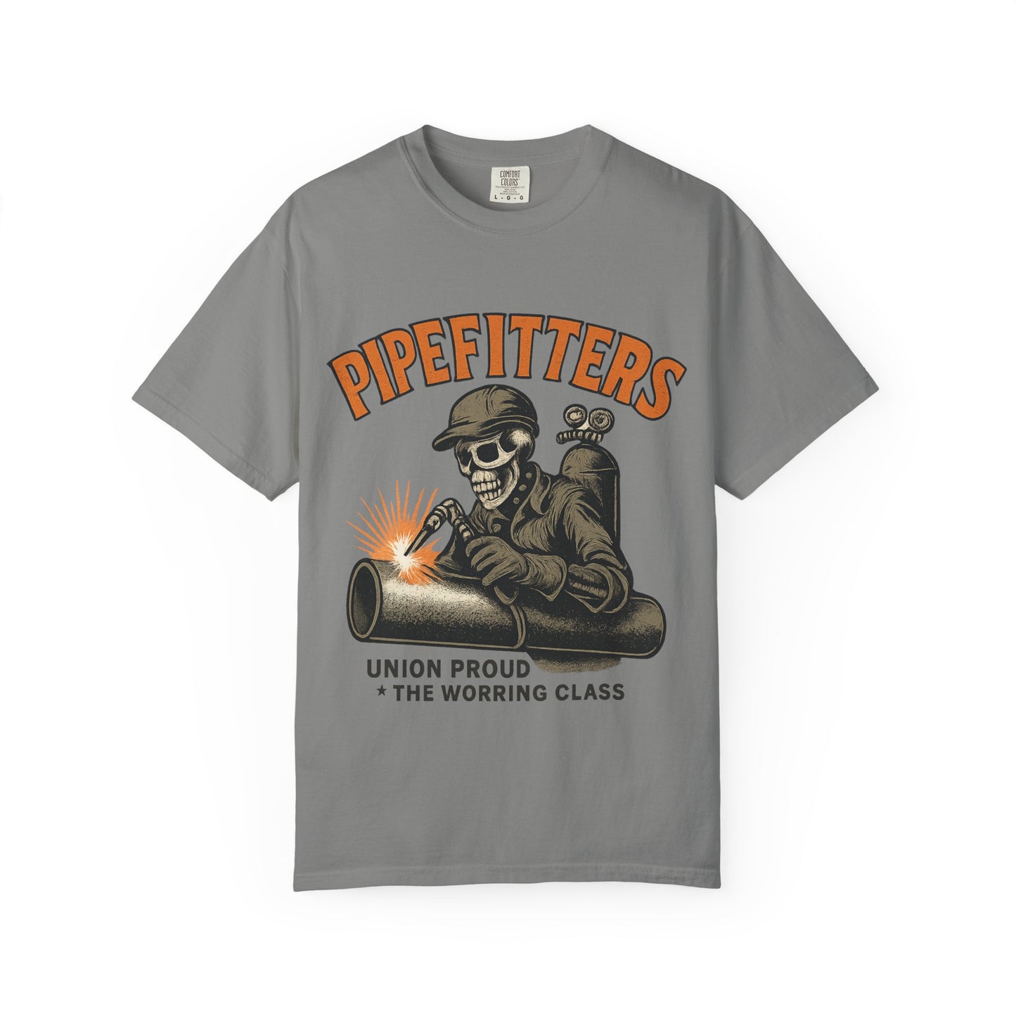 Union Pipefitter Skeleton Welder T-Shirt