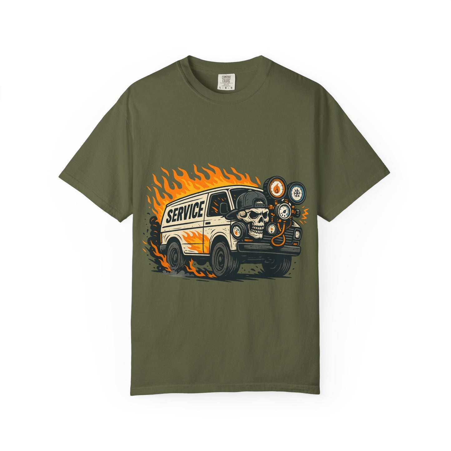 HVAC MAN IN VAN T-SHIRT
