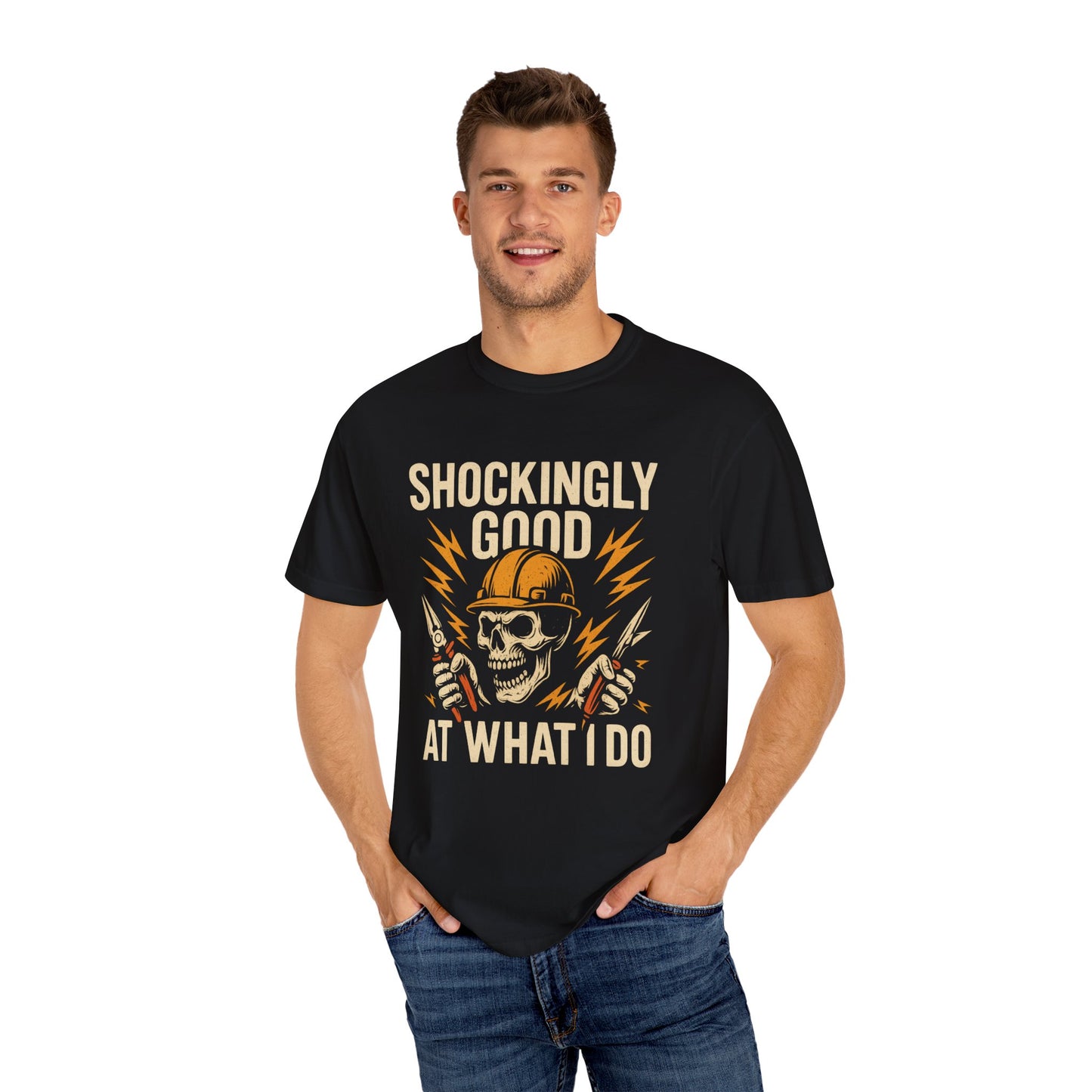 ELECTRICIAN SHOCKINGLY GOOD T-SHIRT